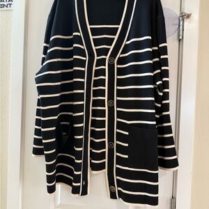 Tuckernuck NWOT Striped Black and White Women's Sweater